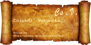 Csipkó Veronika névjegykártya
